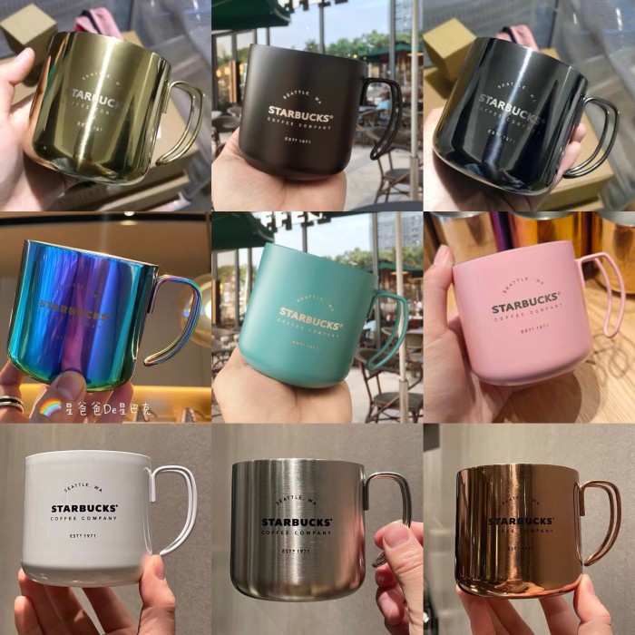 Jual Starbucks Stainless Steel Mug Gatherings Silver Metal Camping Wire ...