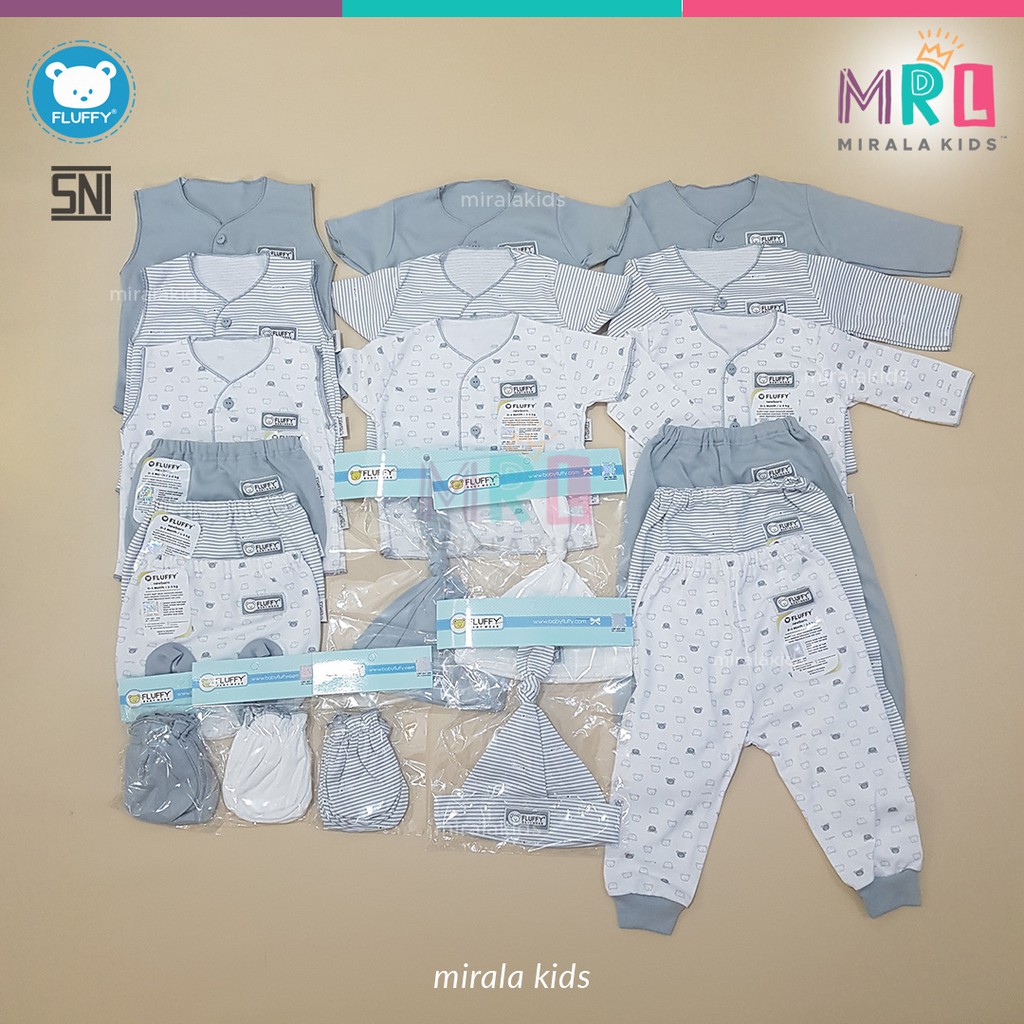 Jual Fluffy Paket Newborn SNI - Abu Series | Shopee Indonesia