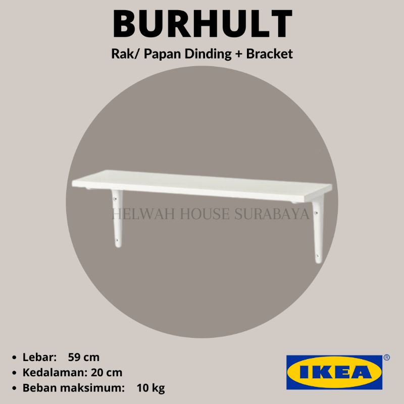 Jual BURHULT / SIBBHULT Rak Dinding + Bracket IKEA Shopee Indonesia