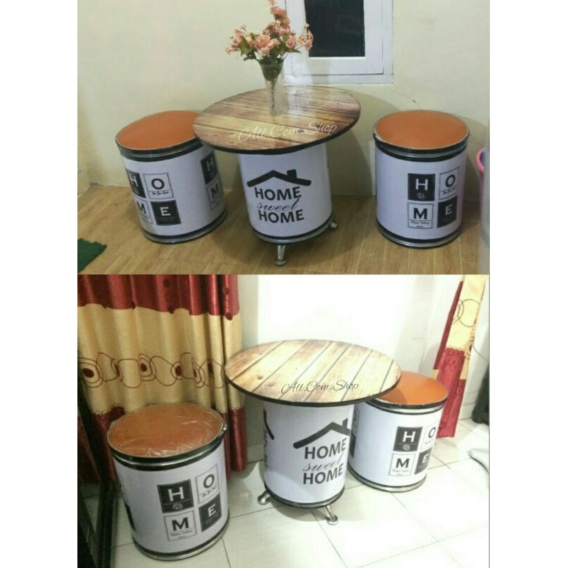 Jual Kursi Tong Bangku Stool Tong Steel Custom Beragam Motif Bisa Pilih Bukan Stoll Mini 4212