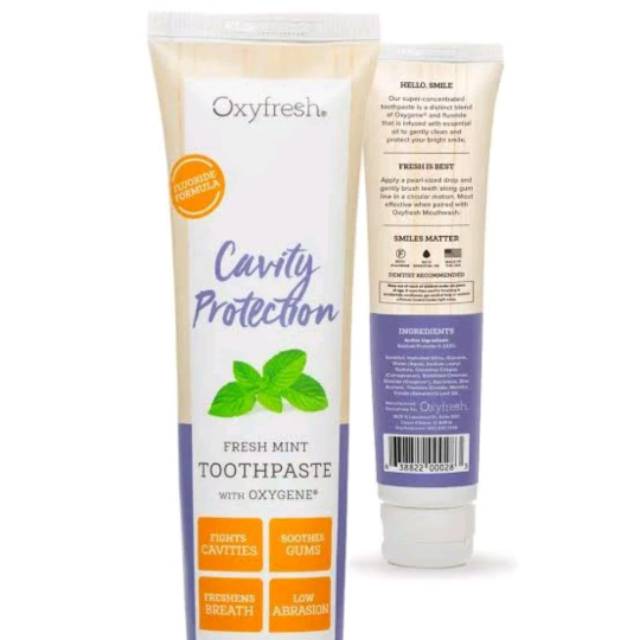 Jual OXYFRESH TOOTHPASTE PRO FORMULA/CAVITY PROTECTION/FRESH LEMON MINT