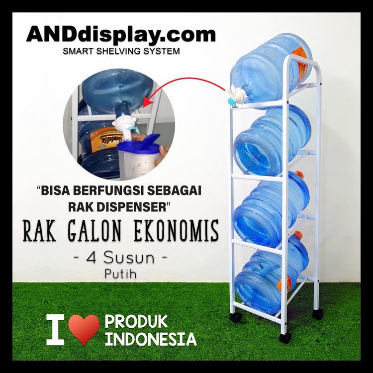 Jual Rak Galon Air 4 Susun Ekonomis Putih | Shopee Indonesia