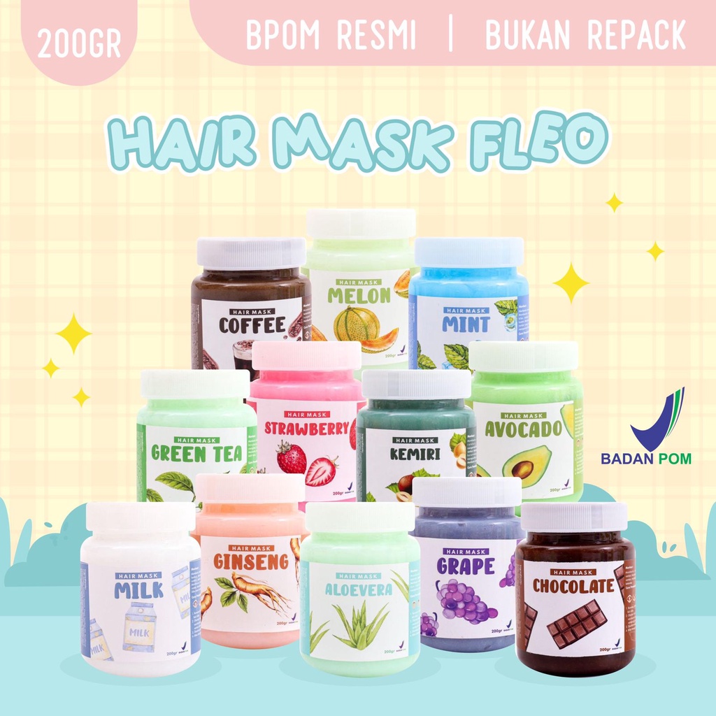 Jual [BPOM] FLEO Hair Mask Masker Rambut Treatment 200gr / Hair Mask ...