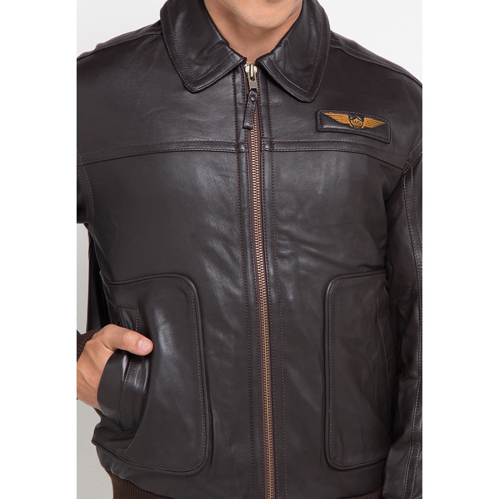 Jual Jaket Kulit MGee 3451C Original Limited Jack C501 Brown | Shopee ...