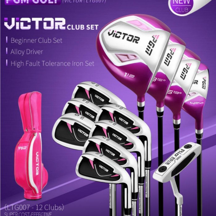 Jual Stick Golf Full Set Ladies Iron Wood Hybrid Bag Wanita Original Pgm Shopee Indonesia 