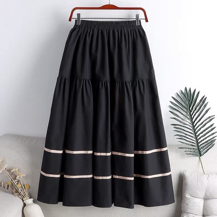 Jual ROK WANITA ALIGATA SKIRT BAHAN LINEN ROK POLOS PANJANG / ROK ...