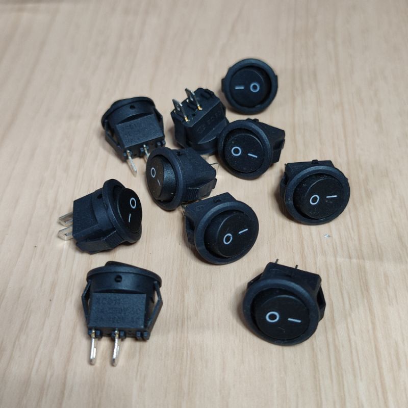 Jual Rocker Switch Saklar On Off Mini 2pin Hitam Bulat | Shopee Indonesia