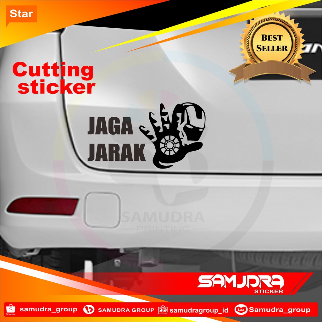 Jual Cutting Sticker Jaga Jarak Iron Man Variasi Body Dan Kaca Mobil Kerenn Shopee Indonesia