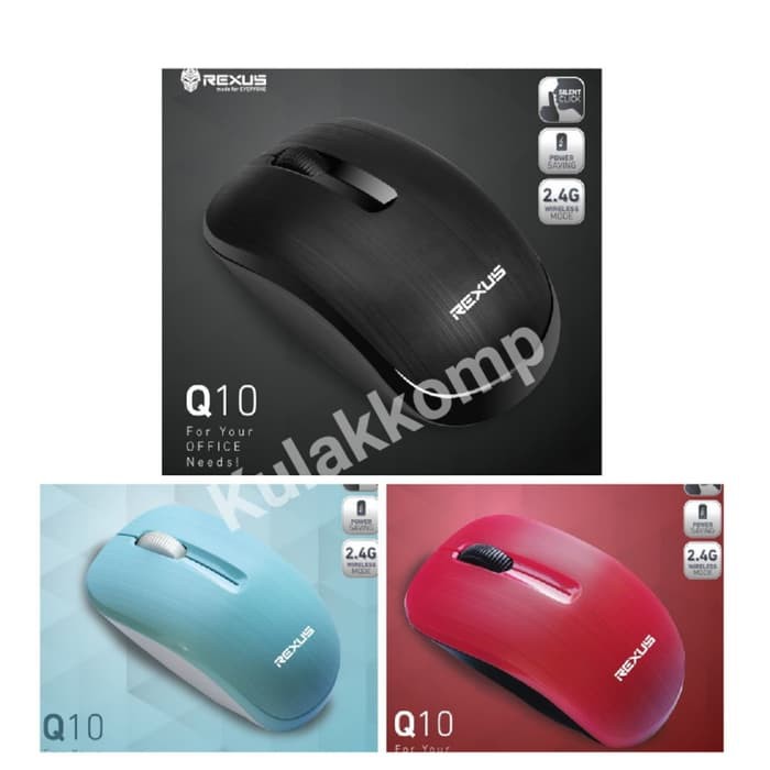 Jual REXUS MOUSE WIRELESS Q10 SILENT CLICK / MOUSE WIRELESS REXUS Q10 ...
