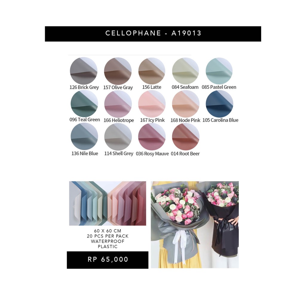 Jual Full Color OPP Waterproof Cellophane (1 Pack) / Flower Wrap ...