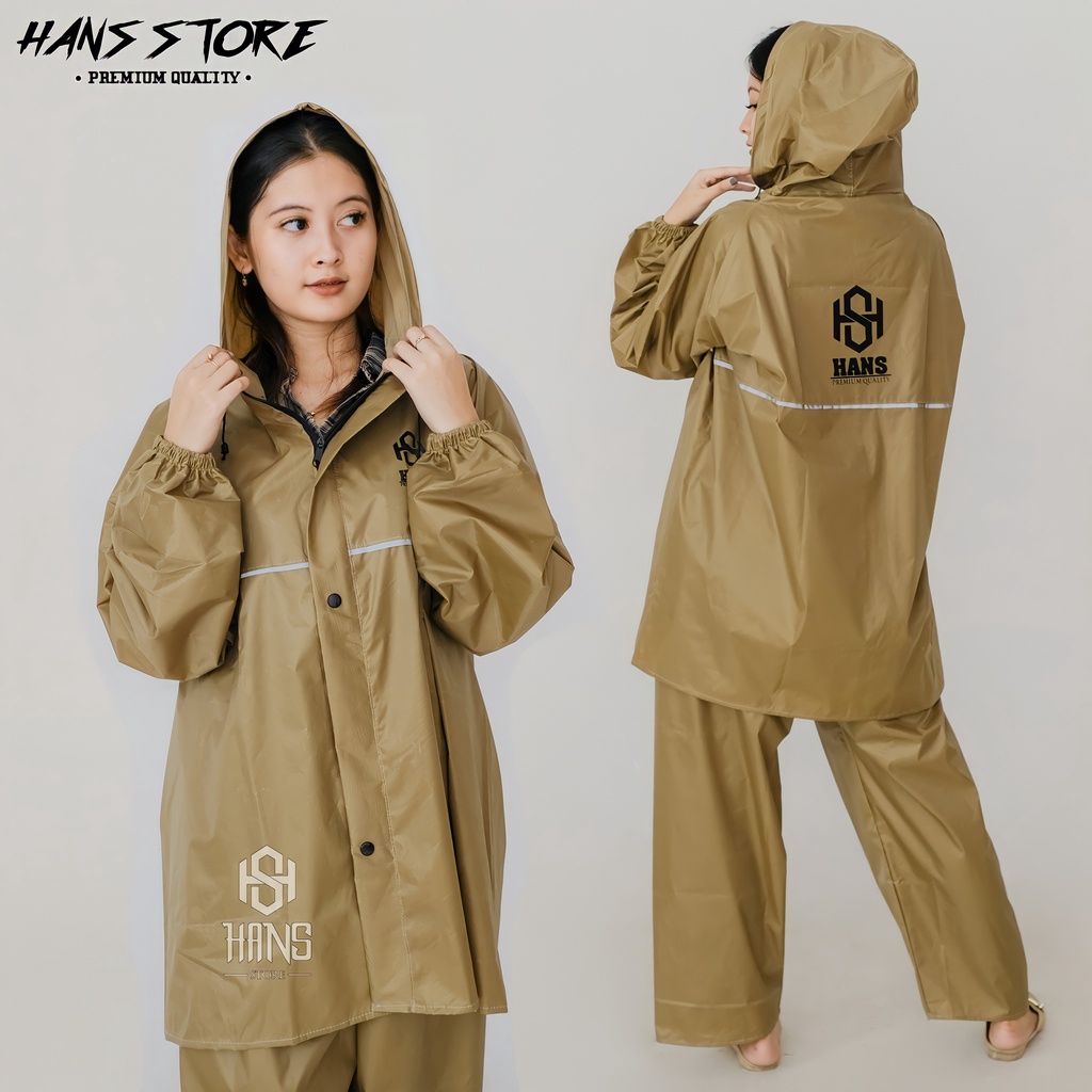 Jual JAS HUJAN, RAINCOAT Pria Wanita Terbaik By HANS Anti Rembes CREM