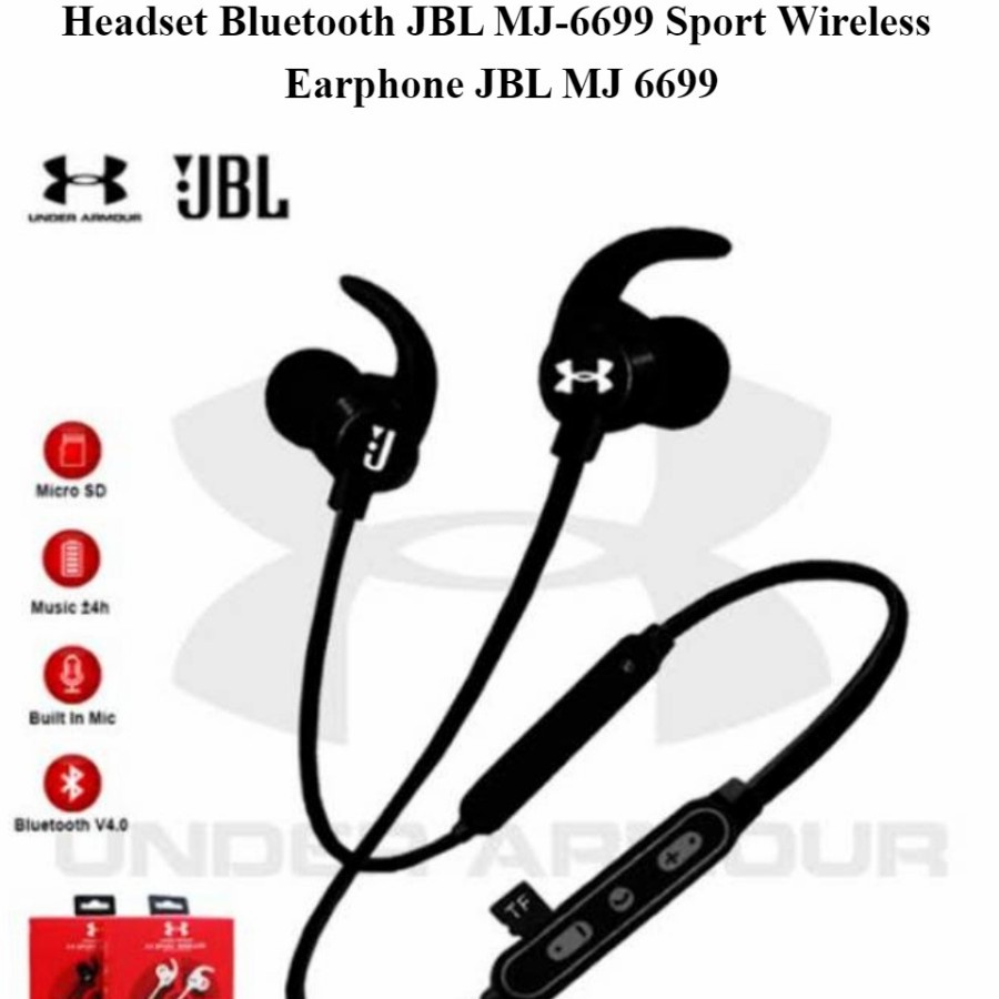 Jual JBL WIRELESS EARPHONE HEADSET BLUETOOH 5.0 SPORT NECK BAND SUPER
