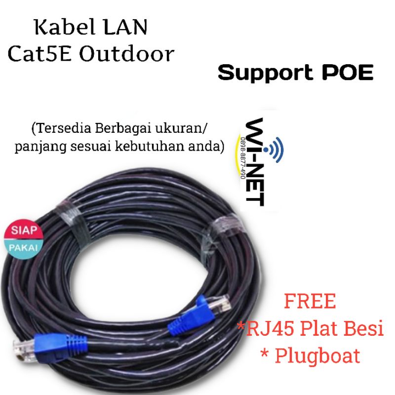 Jual Kabel LAN FTP UTP Outdoor Cat5e - Siap Pakai | Shopee Indonesia