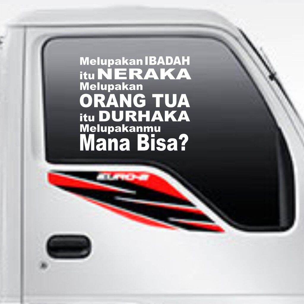 Jual stiker kata-kata lucu untuk variasi kaca mobil pick up truck ...