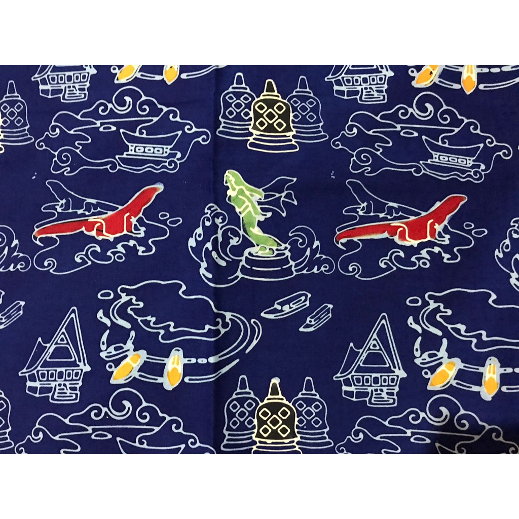 Jual Batik Pariwisata Motif 5 Destinasi Wisata Prioritas Biru (Tulis ...