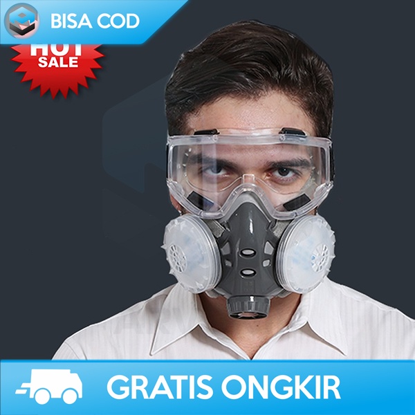 Jual MASKER RESPIRATOR GAS SAFETY ANTI DUST INDUSTRIAL SAFURANCE SF03 ...