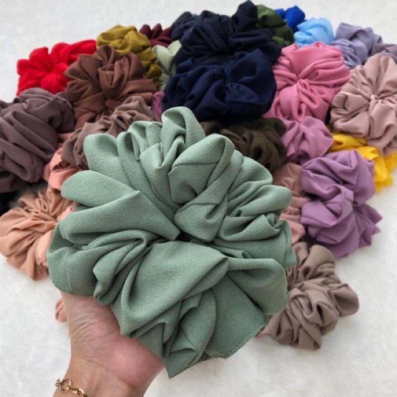 Jual 𝐁𝐘 𝐀𝐃𝐈𝐍𝐃𝐀 Scrunchie Ikat Rambut Kuncir Cepol Hijab Volume Scrunchies Jilbab Kerudung Fame 