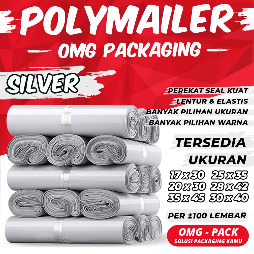 Jual Plastik Polymailer Grey Abu Premium Tebal Kantong Amplop Packing Olshop Warna Perekat 4274