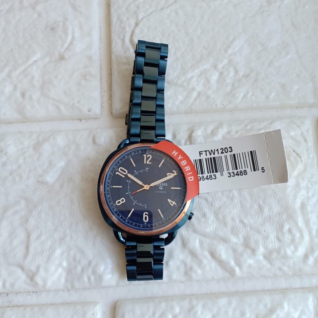 Jam Tangan FOSSIL FTW1203 Hybrid Navy New Original