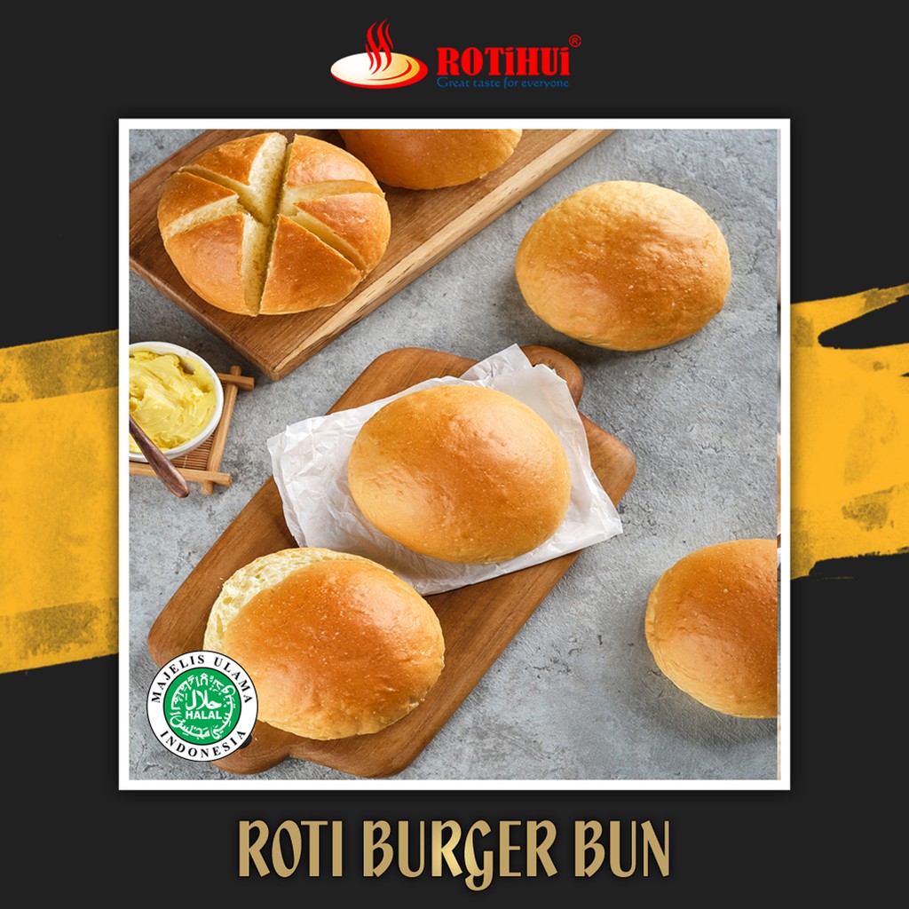 Jual Roti Burger bun roti kosong Rotihui 1 buah/biji | Shopee Indonesia