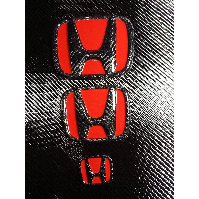 Jual emblem atau logo H honda red emblem carbon kevlar | Shopee Indonesia