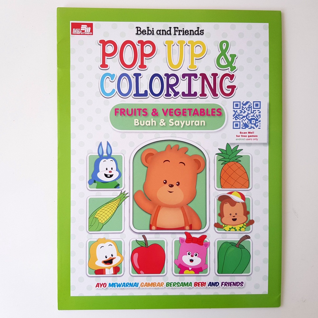Jual Buku Anak Mewarnai - Elex Media Komputindo - Pop Up and Coloring