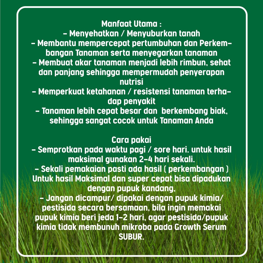 Jual SPRAY SEMPROT PENYUBUR RUMPUT 100 ML SUBUR Cairan Obat Cair ...