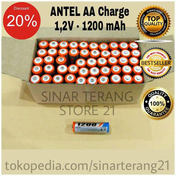 Jual Murah Aa Antel 1200 Mah 1.2V Baterai Batre Nimh Charge Isi Ulang ...