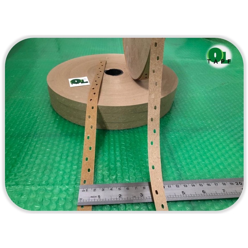 Jual Gummed Tape/ VENEER Tape/ isolasi plywood (16mm x 500 M) Shopee