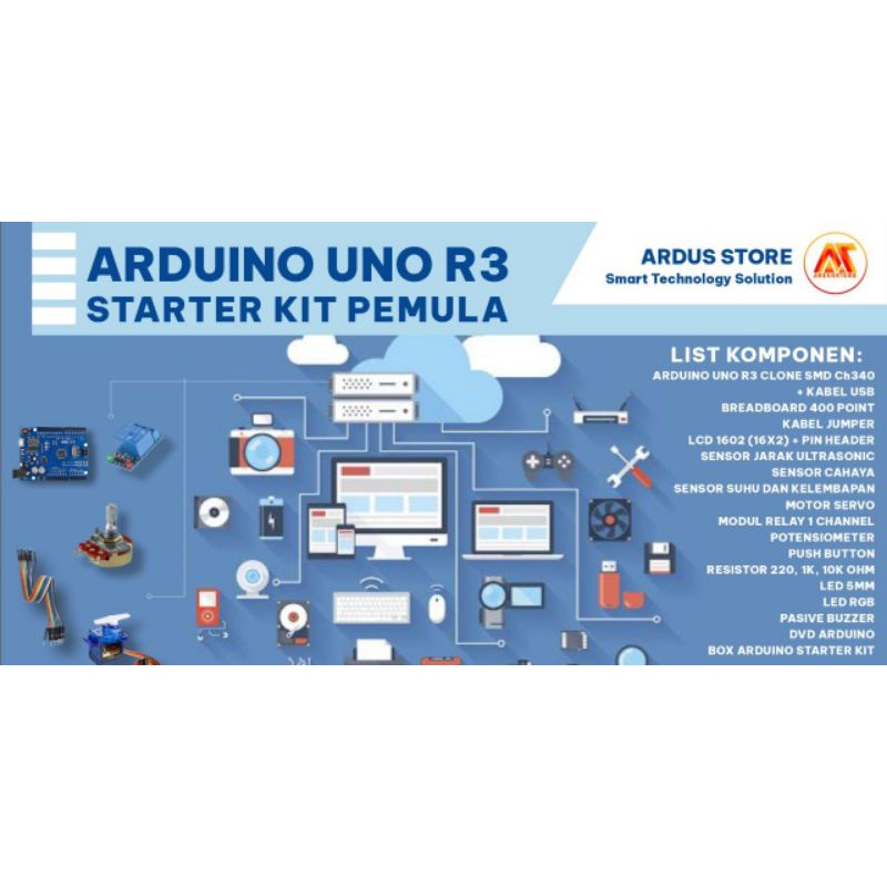 Jual Arduino Starter Kit / KIT Proyek Arduino Uno R3 Starter Kit SMD ...