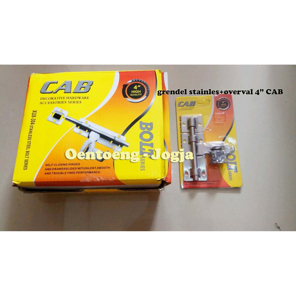 Jual grendel overval stainles silver 4