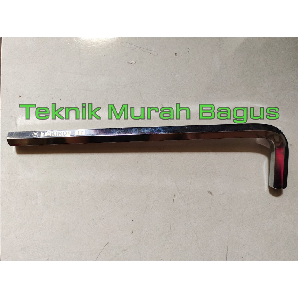 Jual KUNCI L PANJANG 17MM HEX KEY LONG 17MM TEKIRO | Shopee Indonesia