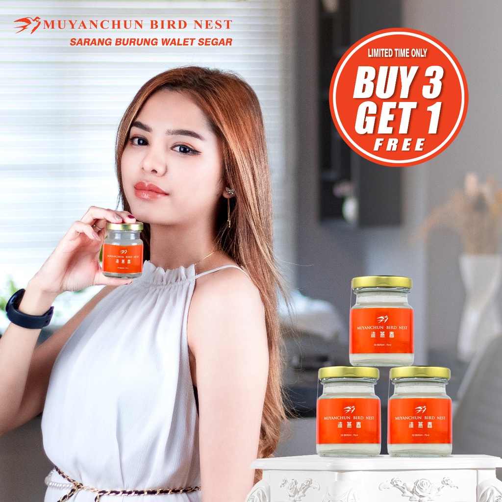 Jual Paket Hemat Beli 3 Gratis 1 Sarang Burung Walet 75ml // Birdnest 100 Makanan Minuman Imune