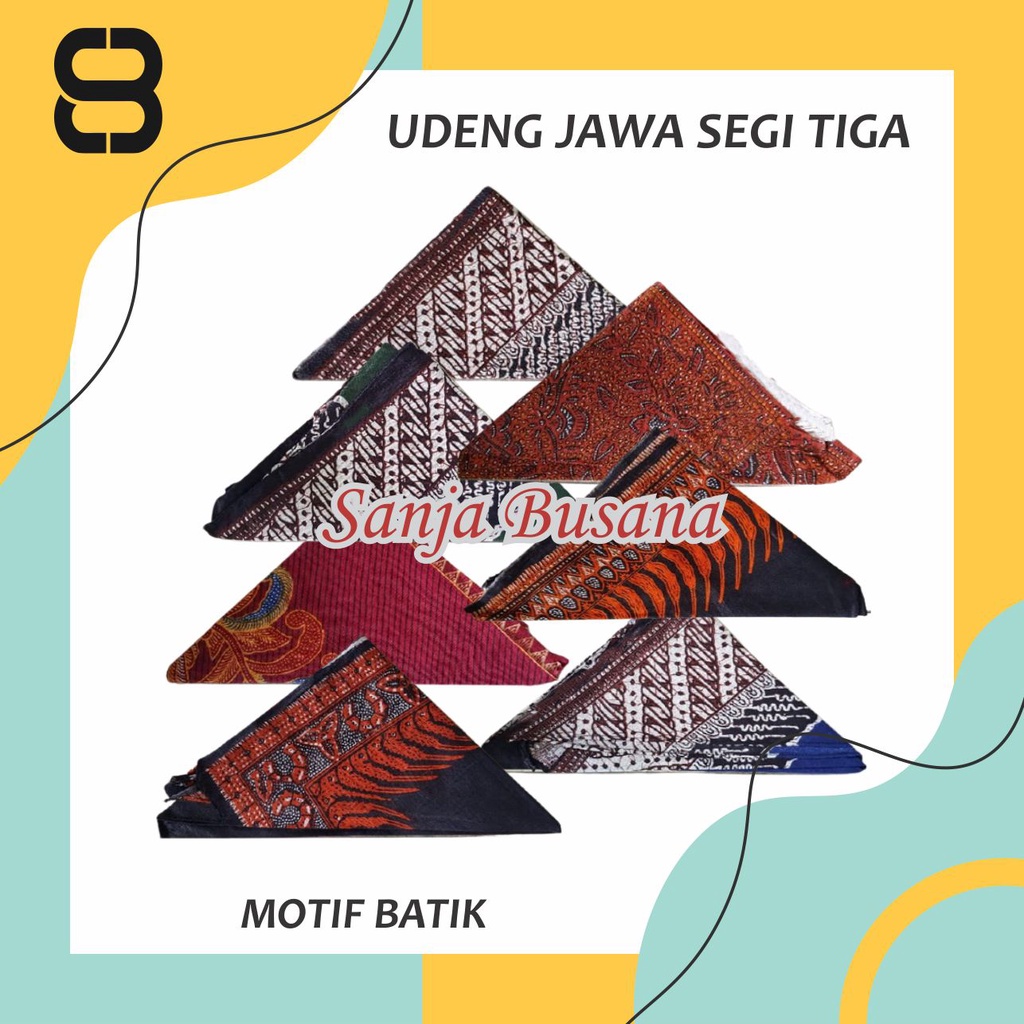 Jual Udeng Batik Segitiga Ikat Batik Iket Batik Segitiga Blangkon