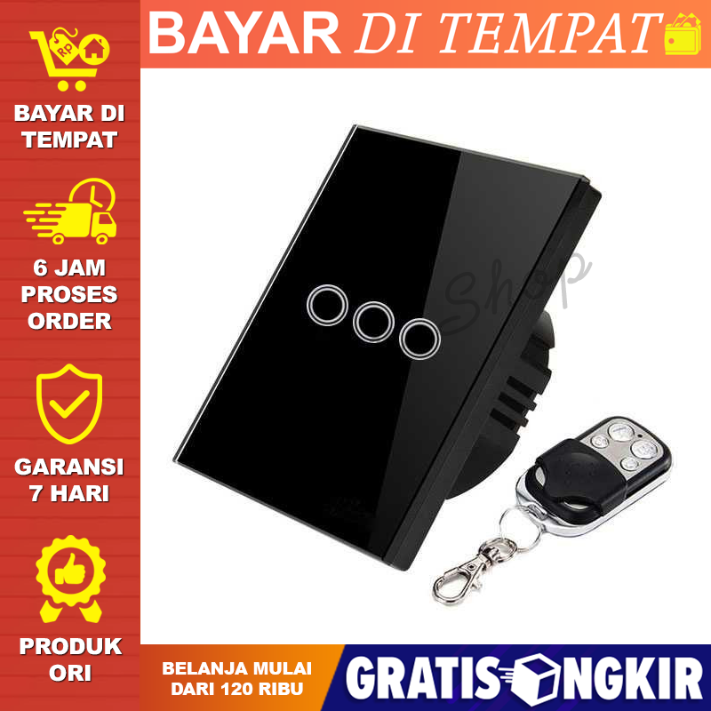 Jual Saklar On Of Listrik Lampu Rumah Sentuh Remote Control Minimalis