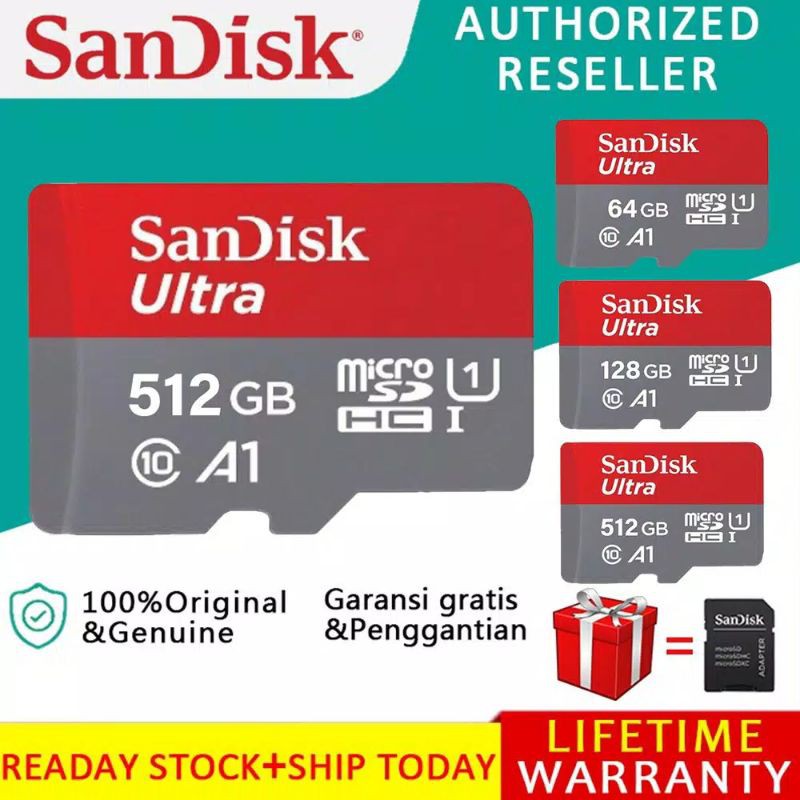 SanDisk Class10 UHS-I A1 Ultra microSDHC 64GB サンディスク マイクロSDカード クラス10　SDSQUNC-064G-ZN3MN 平行輸入品 海外正規品 川宇USBリーダー付