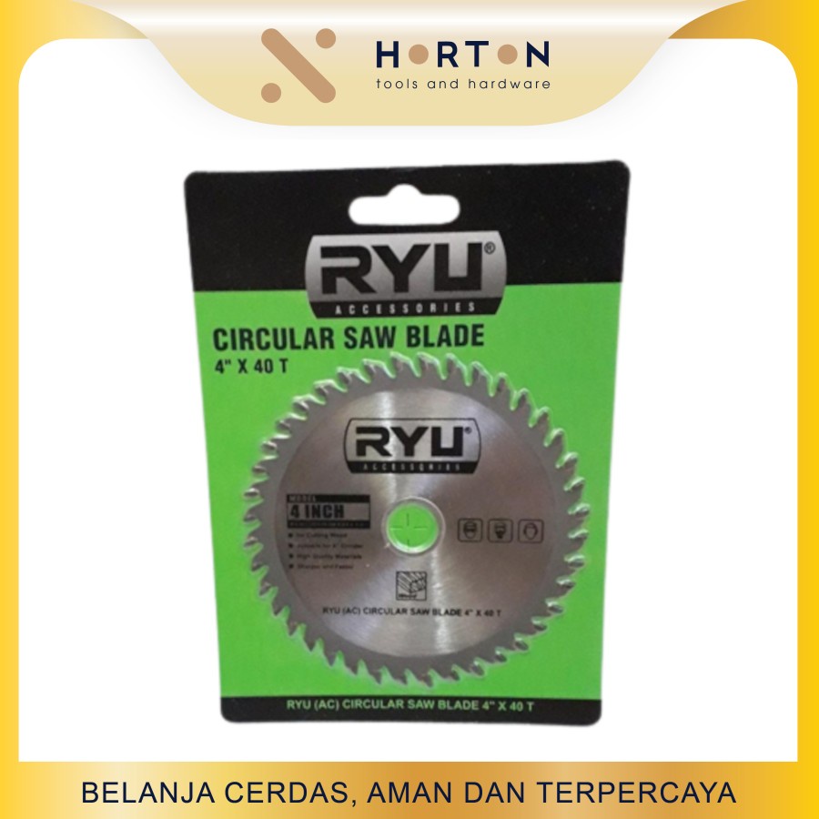Jual Ryu Circular Saw Blade 4 Inch X 40T /Mata Potong Gergaji Kayu 4
