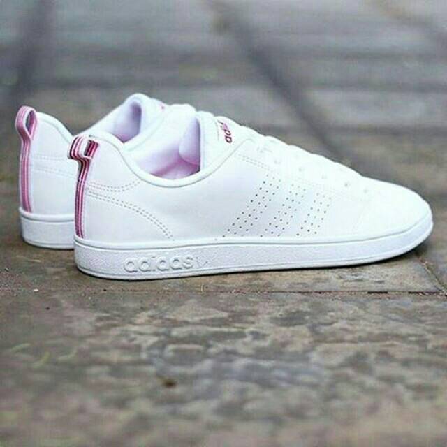 Adidas neo advantage white pink online