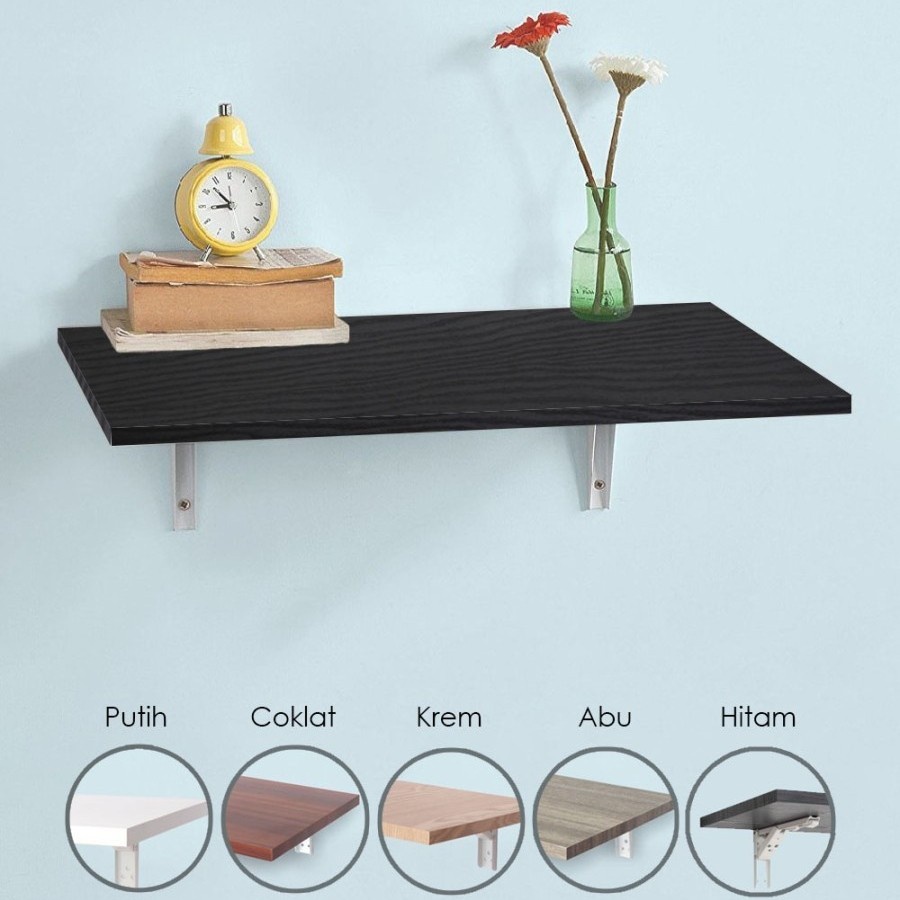 Jual Rak Dinding Papan Ambalan 60 x 40 Cm Bisa Dilipat Tempel Tembok ...