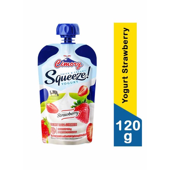 Jual Cimory Yoghurt Squeeze Strawberry 120G | Shopee Indonesia