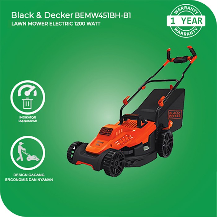 Jual Black & Decker Lawn Mower / Potong Rumput Dorong Listrik 1200Watt ...