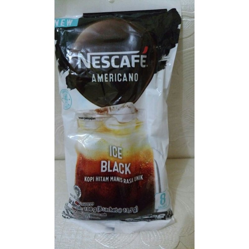 Jual NESCAFE AMERICANO ICE BLACK 8 SACHET / NESCAFE / KOPI NESCAFE