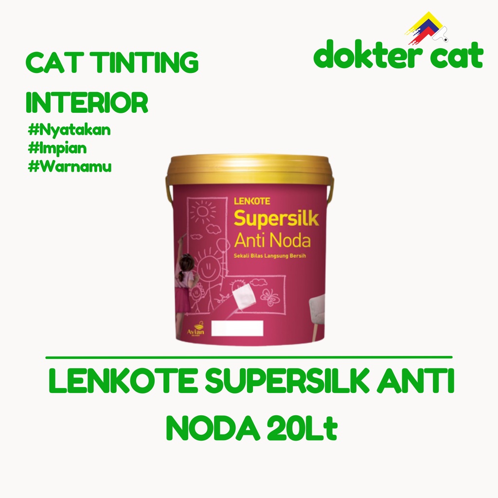 Jual Lenkote Supersilk Anti Noda 20 Lt Cat Tinting Cat Tembok Cat Murah Shopee Indonesia 5351