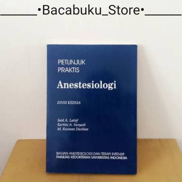 Jual Petunjuk Praktis Anestesiologi Edisi Free Sampul Shopee Indonesia