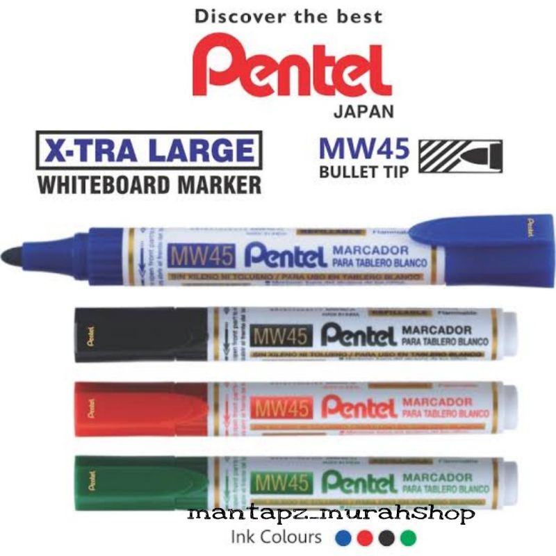 Pentel White Board Marker Bullet Point - Black - MW85-A : Pentel