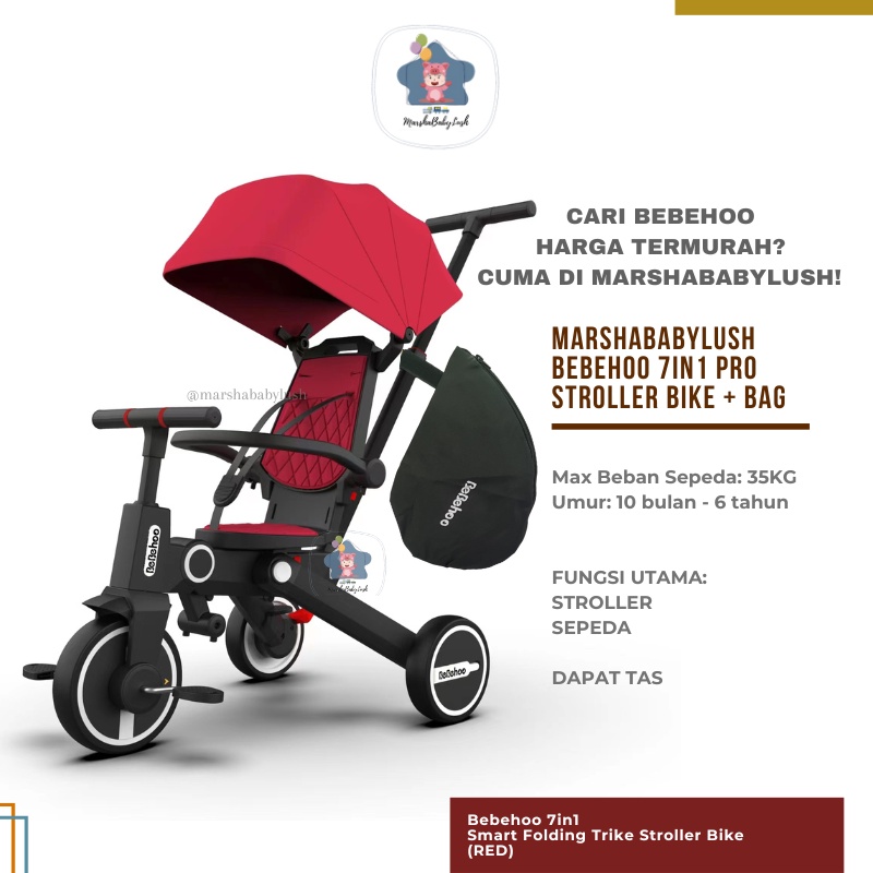 Jual (READYSTOCK) BEBEHOO GEN 7in1 SMART FOLDING TRIKE
