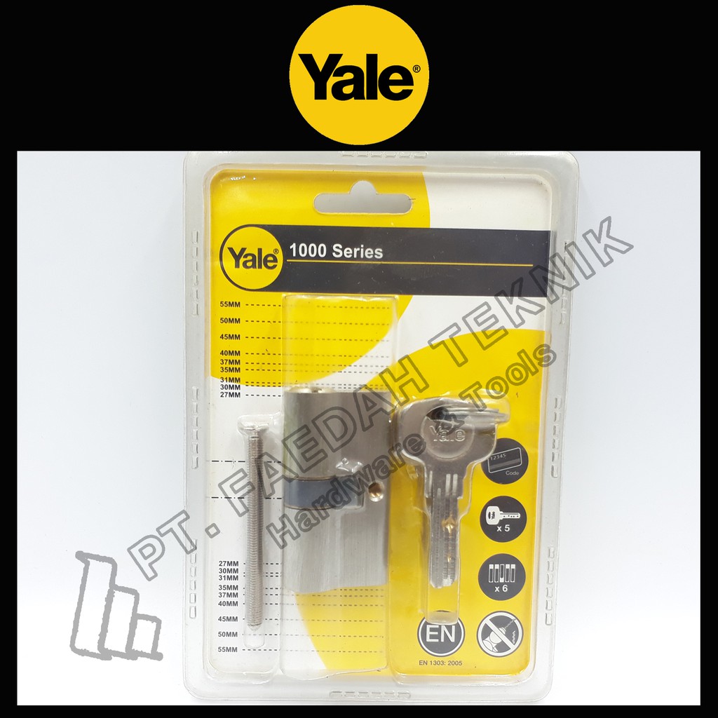 Yale 10-2100-3030-CK-1201 Cilinder – Veilig Inzetstuk Zilver 30/30G Met Noodfunctie