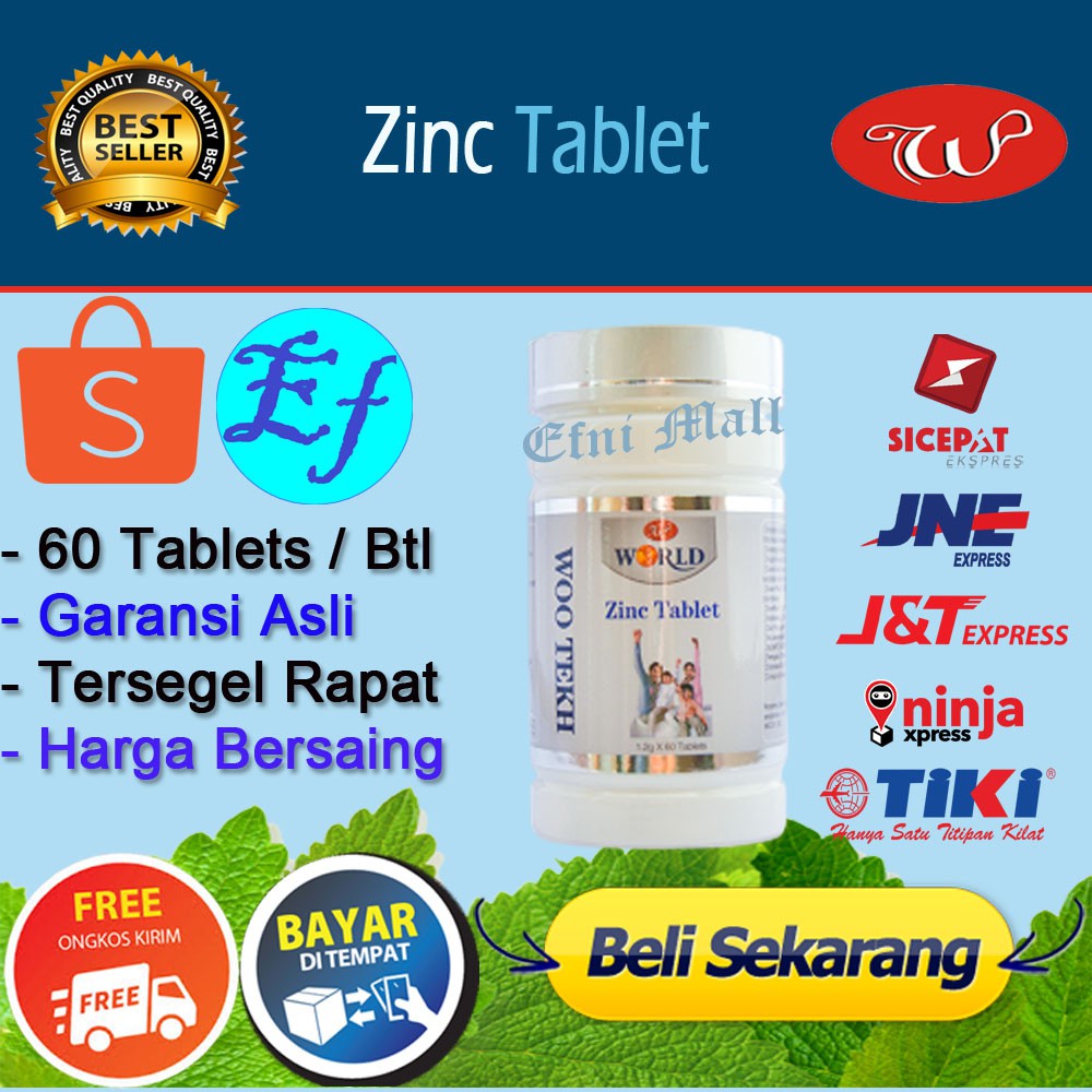 Jual Woo Tekh Zinc Tablet Original Herbal Untuk Orang Dengan Luka