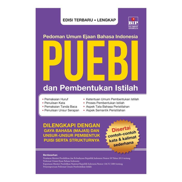 Jual Buku PUEBI dan Pembentukan Istilah Edisi Terlangkap, BIP | Shopee ...