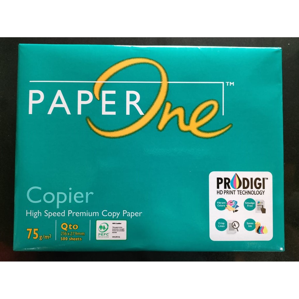 Jual Paper One Kertas Hvs 75gr A4 F4 Quarto Kertas Fotocopy Kertas